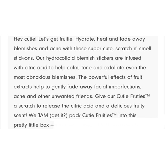 DEW OF THE GODS Cutie Fruities Blemish Stickers - 18 ct NIB - Picture 5 of 5